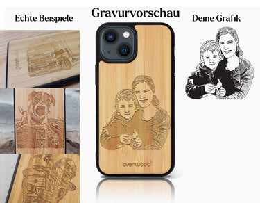 INDIVIDUELL iPhone 13 Mini Bambus-Kunststoff
